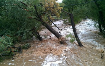 Extreme downpours could increase flooding like that in Boulder, Colorado, in 2013.